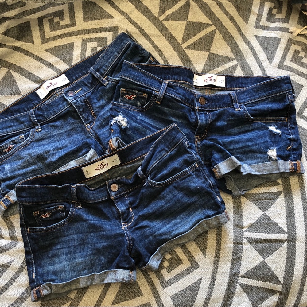 Bundle of 3 pairs of hollister shorts (Size 27)
